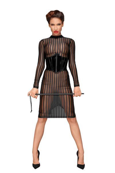 Платье с мокрым эффектом Noir Handmade F182 Classic dress made of elastic tulle, 3XL SX0052 фото