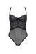 Боди Passion KERRIA BODY black, S/M, с высокими вырезами и верхом балконет SX0486 фото 3