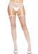 Чулки-сетка Leg Avenue Net stockings with garter belt One size White, пояс, подвязки SO8578 фото 1