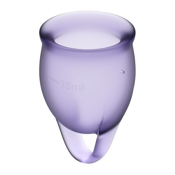 Набор менструальных чаш Satisfyer Feel Confident (lila), 15мл и 20мл, мешочек для хранения SO3580 фото