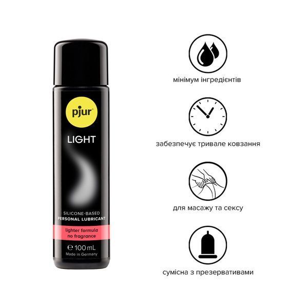 Силиконовая смазка pjur Light 100 мл, самая жидкая, 2 в 1, для секса и массажа, хороша для новичков PJ10210 фото