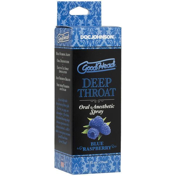 Спрей для минета Doc Johnson GoodHead DeepThroat Spray &ndash; Blue Raspberry 59 мл для глубокого минета SO9854 фото