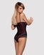 Сетчатое боди на косточках Obsessive Amanta teddy S/M, черное, с доступом SO7198 фото 2