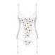 Корсет з підв'язками, стрінги Passion LOVELIA CORSET L/XL, white SO4768 фото 5