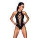 Боді з еко-шкіри з імітацією шнурівки та відкритим доступом Passion NANCY BODY XXL/XXXL, black SO5372 фото 1