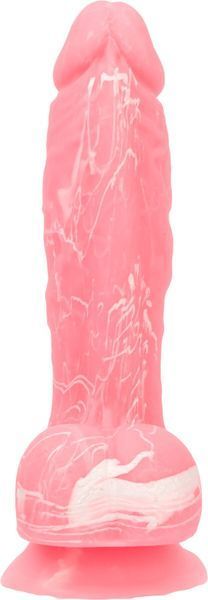 Фалоімітатор, що світиться у темряві, ADDICTION - BRANDON - 7.5 "- PINK G.I.D. / W PB, 19 см, силіко SO4530 фото