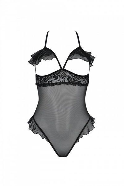 Эротическое боди Passion DOLLY BODY, L/XL, black, с открытыми чашками SO9701 фото