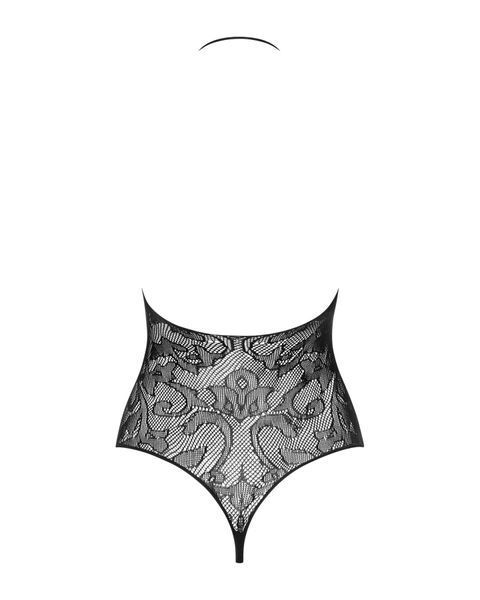 Бодистокинг с крупными ячейками и открытой спиной Obsessive B119 teddy S/M/L, халтер SO7207 фото