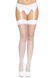 Чулки-сетка для крепления на пояс Leg Avenue Nylon Fishnet Thigh Highs One size, White SO7965 фото 3