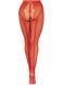 Стрип-колготки Leg Avenue Crotchless Net Tights with Heart Backseam, One Size, червоні, з доступом SX1052 фото 3