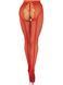 Стрип-колготки Leg Avenue Crotchless Net Tights with Heart Backseam, One Size, червоні, з доступом SX1052 фото 5