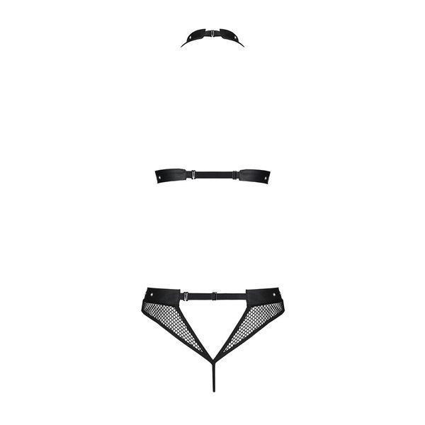 Белье с открытым доступом Passion MOONLIGHT SET S/M black, топ, стринги SO8452 фото