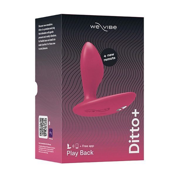 Анальна смарт-вібропробка We-Vibe Ditto+ Cosmic Pink, 10 режимів, пульт ДК SX0519 фото