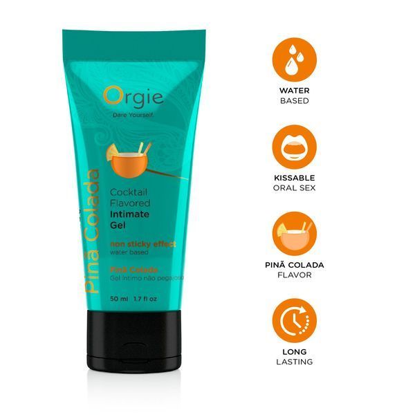 Лубрикант на водной основе Orgie Lube Tube Pina Colada, 50 мл, вкус и аромат пина колады SX1516 фото