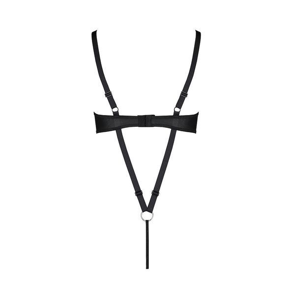 Боди из экокожи Passion CELINE BODY XXL/XXXL, black, с доступом, открытый SO6405 фото