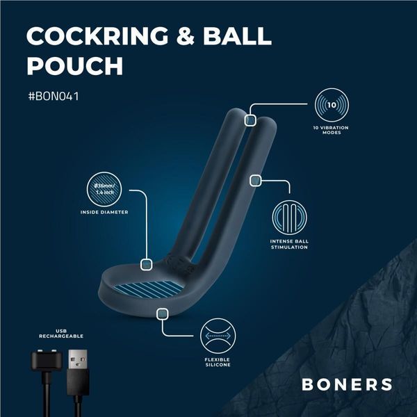 Эрекционное кольцо Boners Cockring & Ball Stimulator SX3051 фото