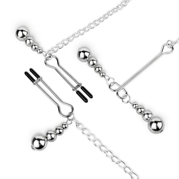 Зажимы для сосков и клитора Bedroom Fantasies: Nipple and Clitoris Clamps - Silver SX2208 фото