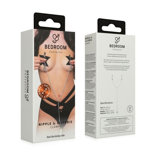 Зажимы для сосков и клитора Bedroom Fantasies: Nipple and Clitoris Clamps - Silver SX2208 фото