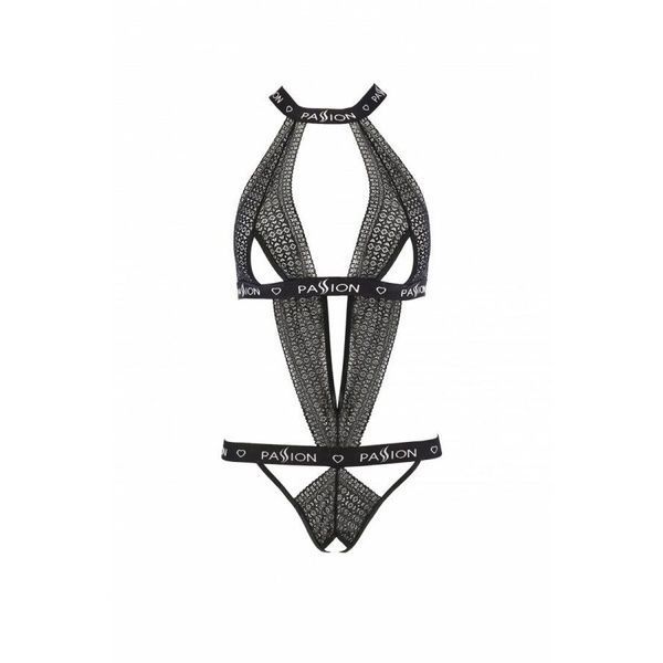 Напівпрозоре боді з вирізами Passion Exclusive Mirajane Body black XXL/XXXL, black PS26406 фото