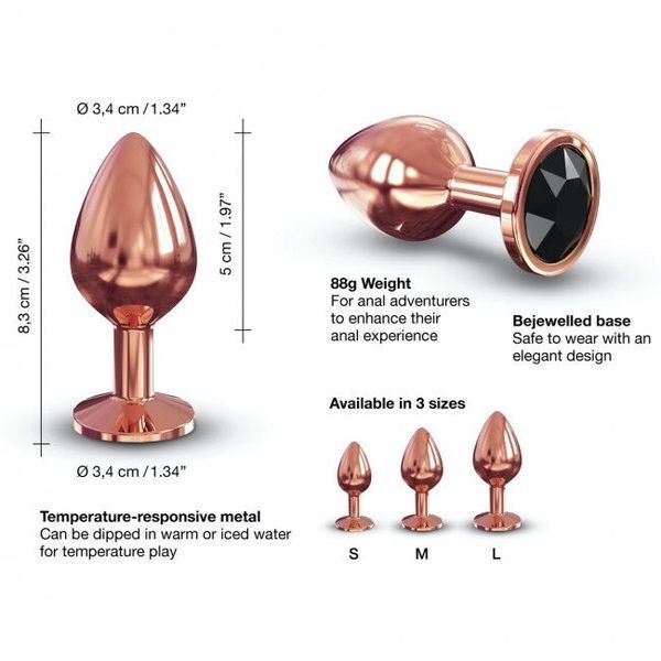 Металлическая анальная пробка с украшением в виде кристалла Dorcel - Diamond Plug M SO5531 фото