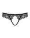 Кружевные танга с доступом Obsessive Contica crothchles thong L/XL, черные SO7257 фото 5