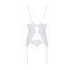 Корсет із пажами, трусики з ажурним декором та відкритим кроком Passion URSULA CORSET XXL/XXXL white SO5840 фото 4