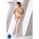 Кружевные колготки-бодистокинги Passion S014 One Size, White, имитация чулок и пояса с гартерами PSS014W фото 2