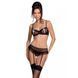 Сексуальный комплект с поясом для чулок Passion LOVELIA SET L/XL, black SO4777 фото 1