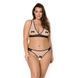Комплект білизни Passion VIENA SET 4XL/5XL, beige, ліф, стрінги з доступом, бантики SO7115 фото 1