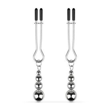 Зажимы для сосков Bedroom Fantasies: Nipple Clamps with Beaded Chain - Silver SX2209 фото
