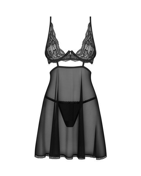 Бебі-дол Obsessive Nutris babydoll & thong XL/2XL SX1165 фото