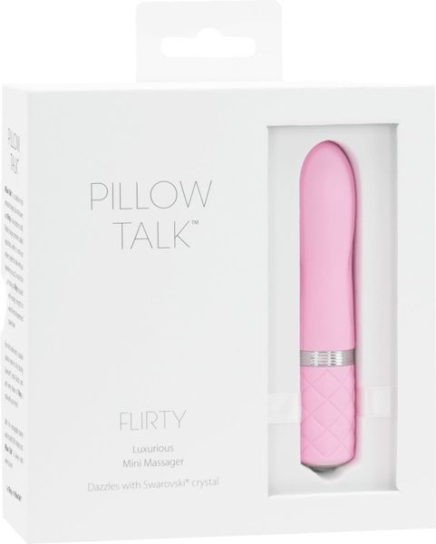 Роскошный вибратор PILLOW TALK - Flirty Pink с кристаллом Swarovski, гибкая головка SO2725 фото