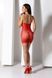 Ажурна мінісукня на тонких бретелях Passion BS096 One Size, red, плетіння на грудях SO8930 фото 9