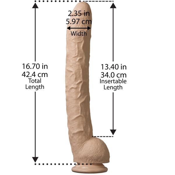 Фаллоимитатор Doc Johnson Dick Rambone Cock White, диаметр 6см, длина 42см, ПВХ SO1546 фото