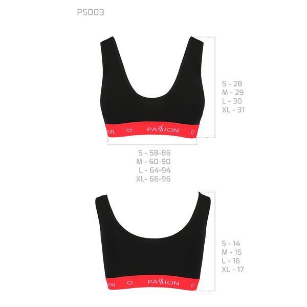 Спортивный топ на широких бретелях Passion PS003 TOP M, black SO4212 фото