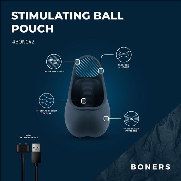 Эрекционное кольцо Boners Stimulating Ball Pouch SX3052 фото