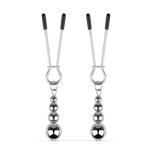 Зажимы для сосков Bedroom Fantasies: Nipple Clamps with Beaded Chain - Silver SX2209 фото