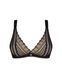 Кружевной бюстгальтер с треугольной чашкой Obsessive Estiqua bra XS/S, черный, широкие лямки SO7258 фото 3