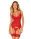 Комплект корсет и стринги Obsessive Ingridia corset & thong XL/2XL, красный SO9030 фото 1