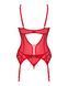 Комплект корсет и стринги Obsessive Ingridia corset & thong XL/2XL, красный SO9030 фото 4