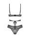 Комплект Obsessive Blomentis 2-pcs set, XS/S, мереживний, ліф із зав&rsquo;язками на спині, трусики-сліпи SX1030 фото 4