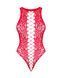 Ажурный бодистокинг с эффектом шнуровки Obsessive B120 teddy red S/M/L, красный SO7208 фото 5