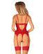 Комплект корсет и стринги Obsessive Ingridia corset & thong XL/2XL, красный SO9030 фото 2