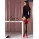 Чулки Passion ST120 5 black-red, на ажурной силиконовой резинке, изысканный декор и люрекс SO5790 фото 5