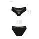 Трусики с широкой резинкой и кружевом Passion PS001 PANTIES XL, black SO4162 фото 6
