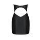 Мини-платье из экокожи Passion CELINE CHEMISE L/XL, black, шнуровка, трусики в комплекте SO6406 фото 6