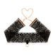 Кружевные наручники и воротник Rosy Gold - Lace Cuffs and Collar - Black SX1196 фото 5