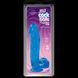 Фаллоимитатор Doc Johnson Jelly Jewels Cock & Balls Blue, диаметр 3,6см, антибактериальный ПВХ SO2008 фото 2