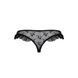 Трусики с оборками Passion Exclusive DONIA THONG XXL/XXXL, black PS25903 фото 6