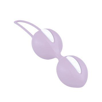 Вагинальные шарики Fun Factory SMARTBALLS DUO, сиренево-белые, 2 шт, диаметр 3,2 и 3,6 см SX0961 фото